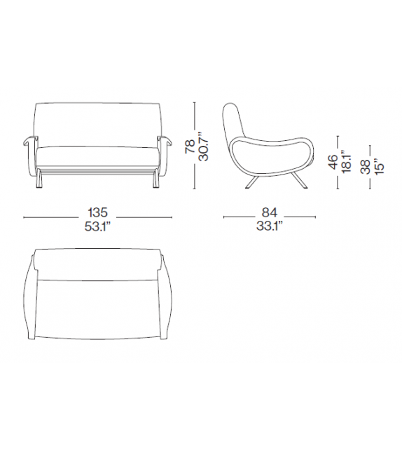720 Lady Sofa Cassina