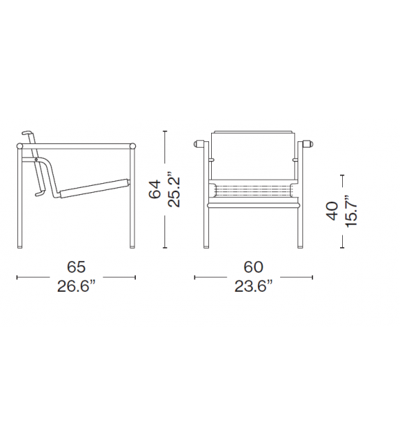 1 Fauteuil Dossier Basculant Cassina Armstuhl