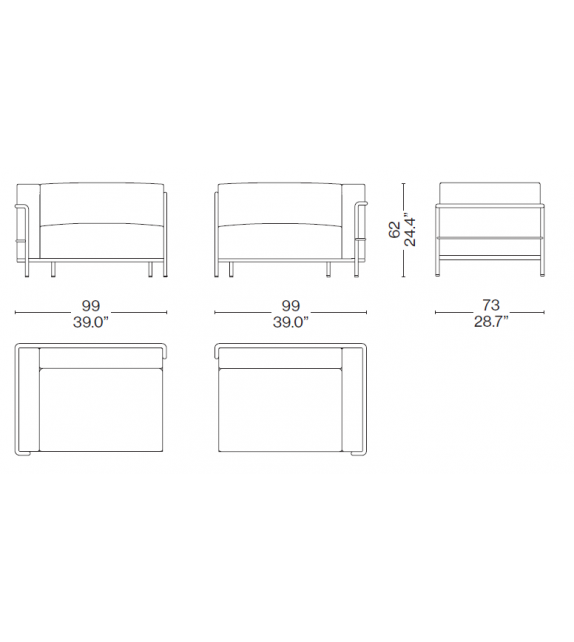 LC3 Cassina Sofá-Cama