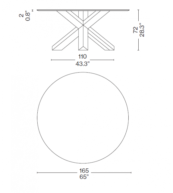 452 La Rotonda Cassina Table avec Plateau en Marbre