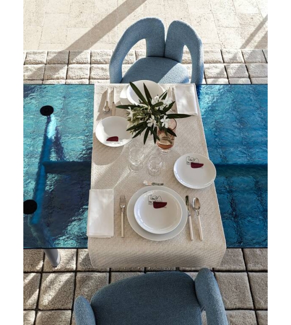 LC6 Cassina Table with Glass Top