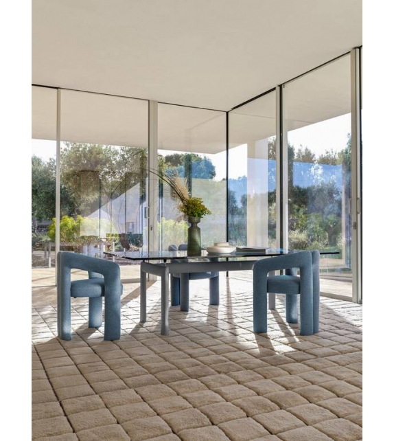 LC6 Cassina Table avec Plateau en Verre