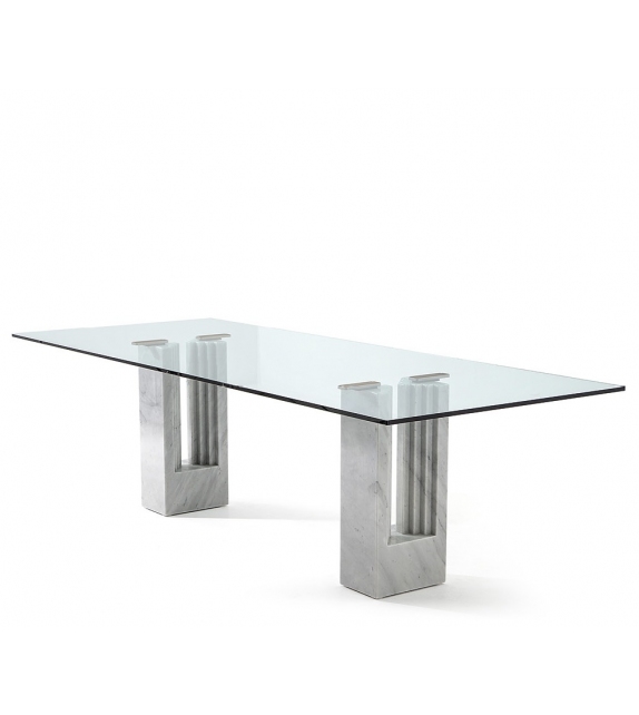 Delfi Cassina Mesa con Tablero en Vidrio