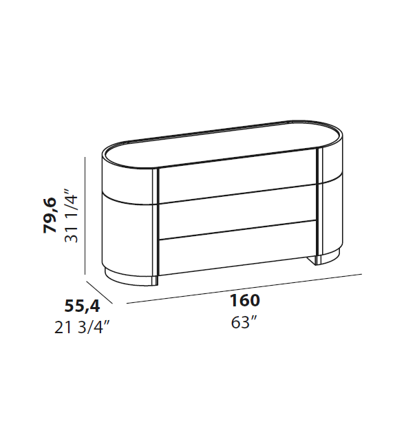 Prêt pour l'expédition - Nadir Alf DaFrè Commode