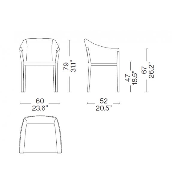 140 Cotone Slim Cassina Sillón