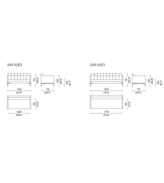 Volage EX-S Night Cassina Divano