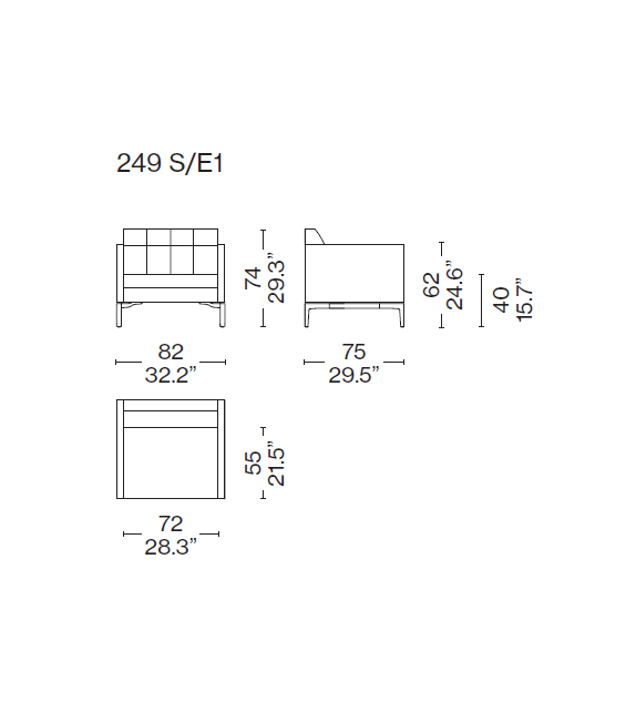 Volage EX-S Night Cassina Armchair