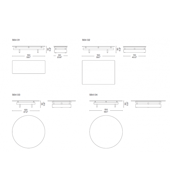 564 Sengu Mesita Cassina