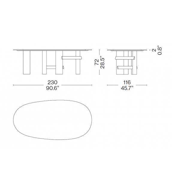 559 Sengu Cassina Table Ovale