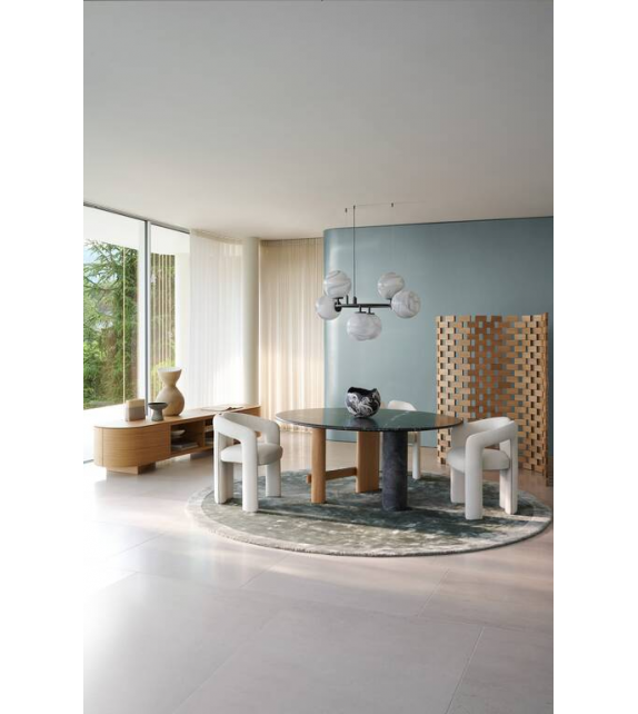 559 Sengu Cassina Tisch mit Platte aus Marmor