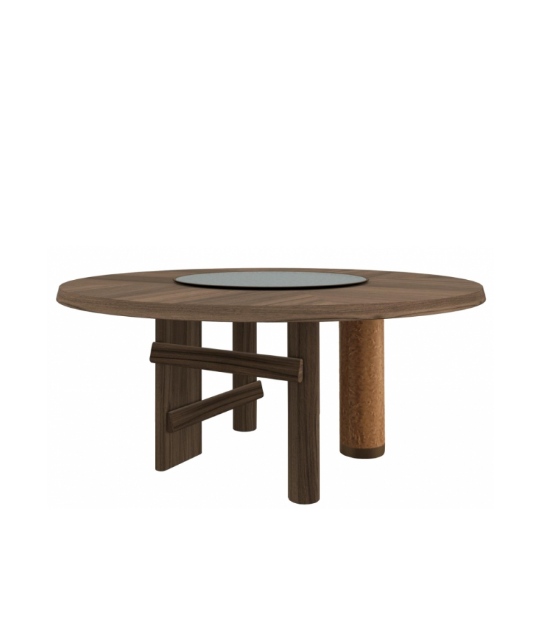 559 Sengu Cassina Table avec Plateau en Bois