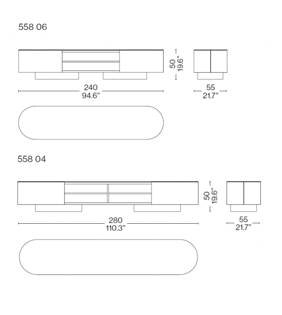 Rondos Cassina TV-Schrank