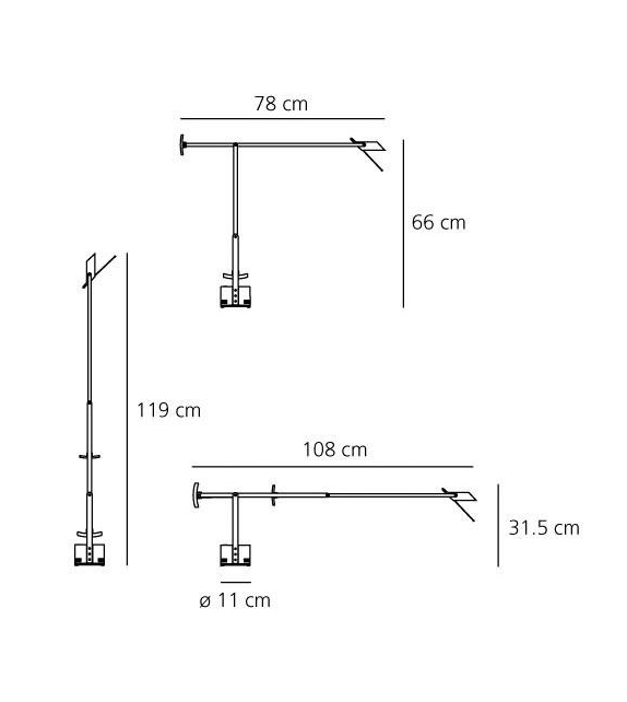 Pronta consegna - Tizio LED Artemide Lampada da Tavolo