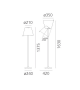 Ready for shipping - Melampo Artemide Floor Lamp - Ecrù