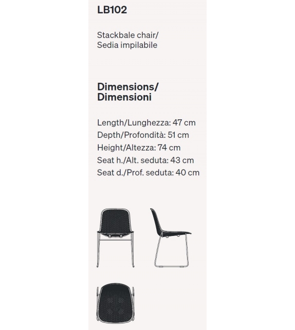 I.S.I. Chair Baleri Italia Chaise Empilable