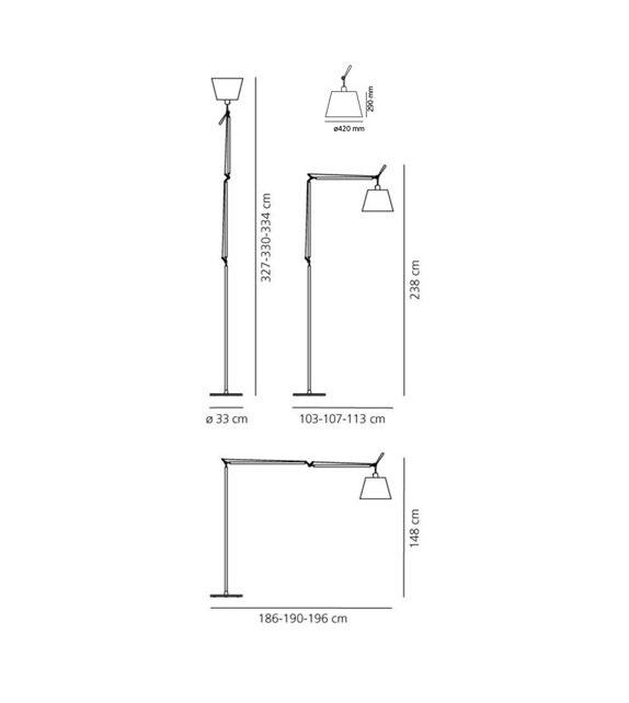 Ready for shipping - Tolomeo Mega Pergamena Artemide Floor Lamp