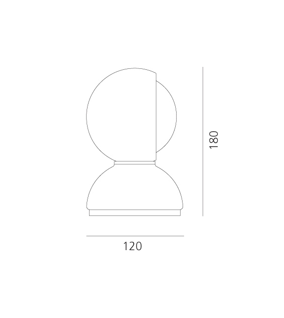 Versandfertig - Eclisse Artemide Tischleuchte
