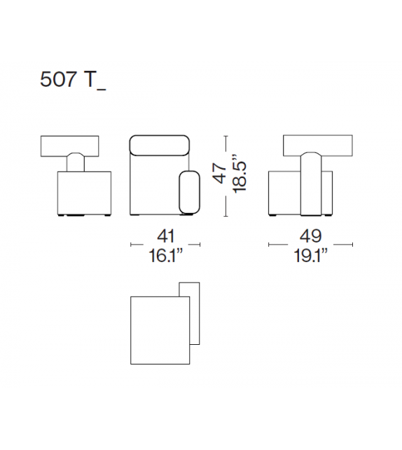 Soft Corners Cassina Beistelltisch