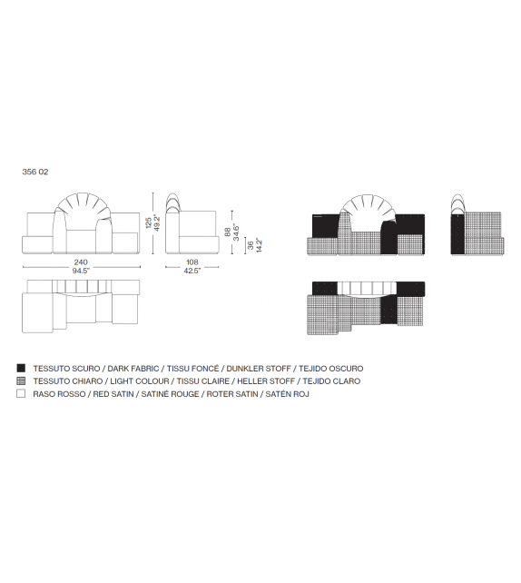 Sofa Tramonto a New York Cassina