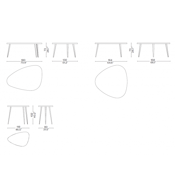 541 Mexique Outdoor Table Cassina