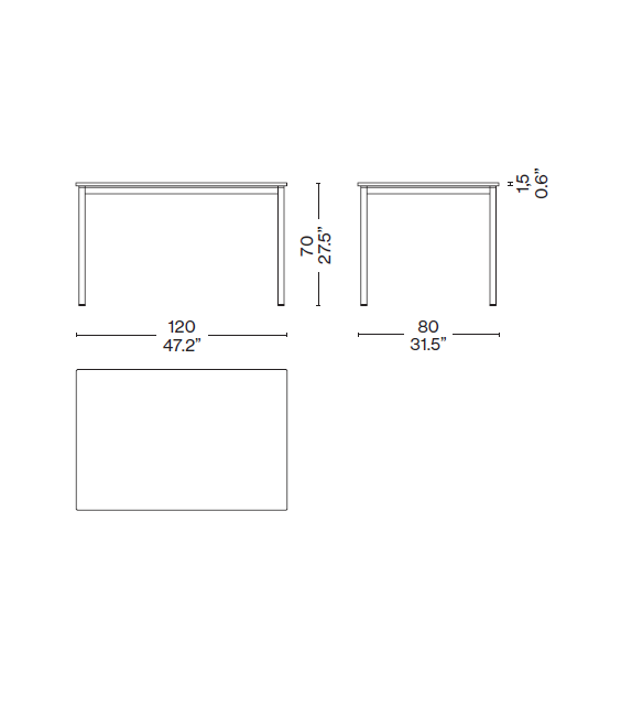 10 Table en Tube, Grand Modèle Cassina Mesa