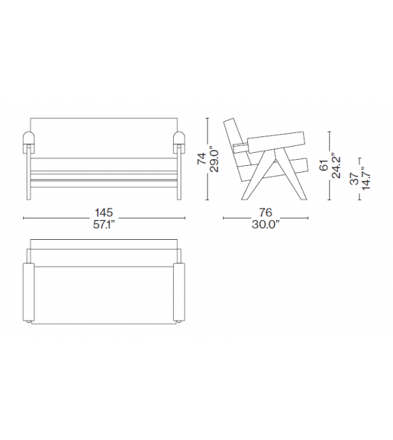 053 Capitol Complex Sofa Cassina