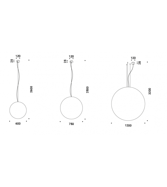 Prêt pour l'expédition - Moon Davide Groppi Suspension
