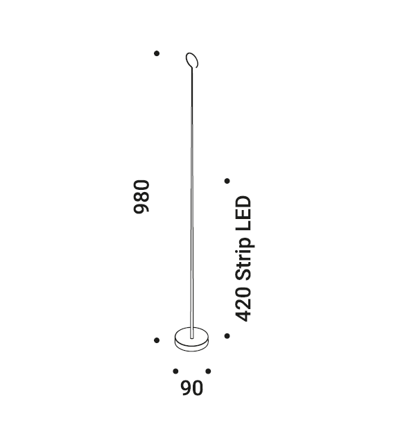 Pronta consegna - Anima Davide Groppi Lampada da Terra