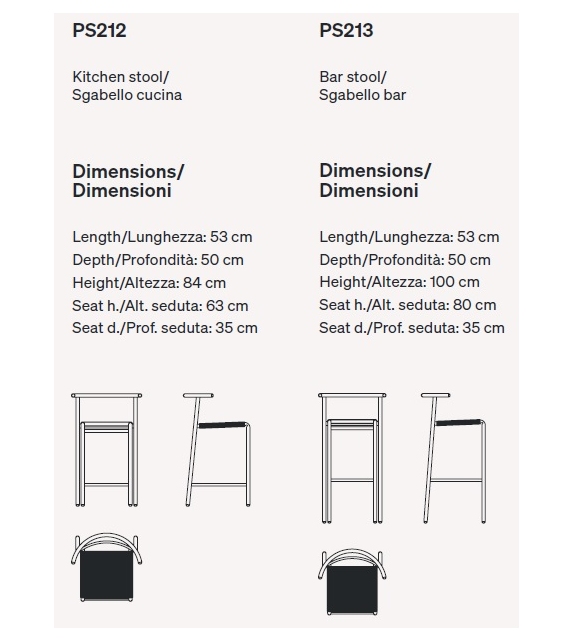 Café Chair Baleri Italia Tabouret
