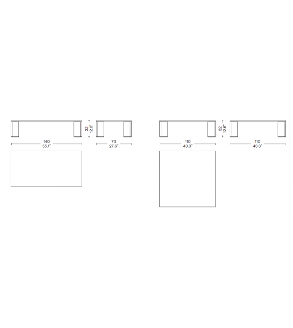 496 Ordinal Couchtisch Cassina