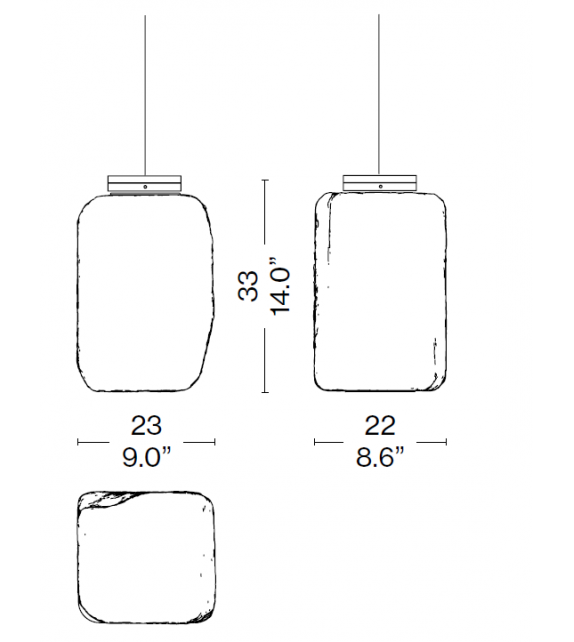 Cassina Wax, Stone, Light - Suspension