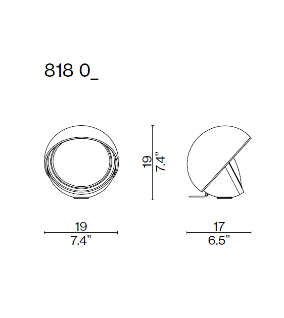Palpebra Cassina Lampada da Tavolo