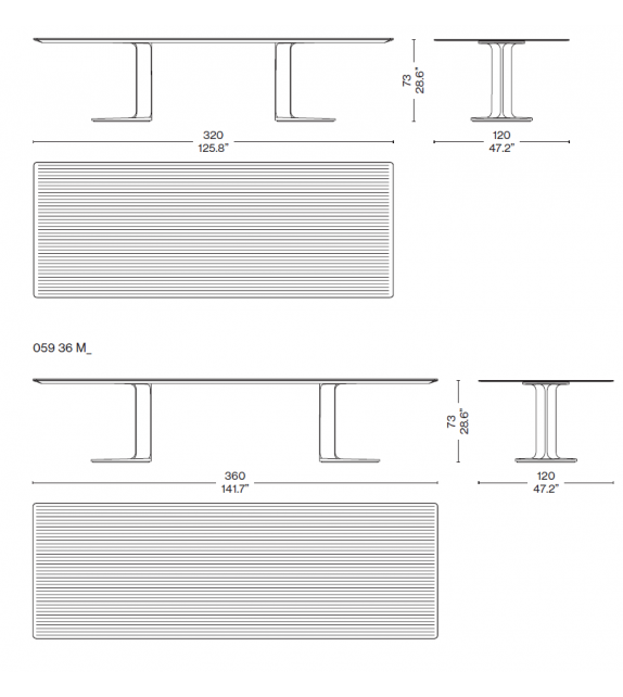 TL59 Metal Cassina Tisch