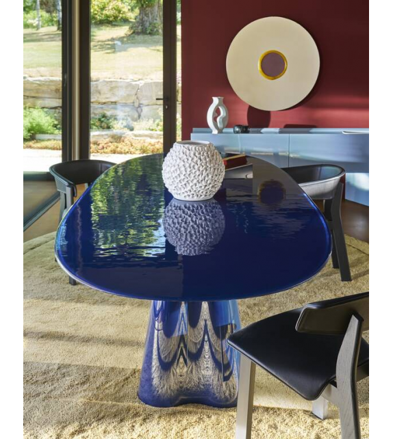 Treflo Cassina Table with Wooden Top