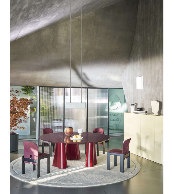 Treflo Cassina Table with Wooden Top