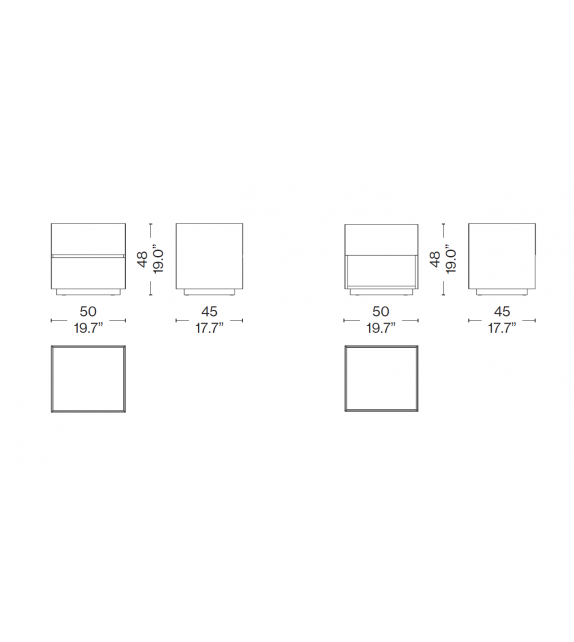 Ghost Box Cassina Table De Chevet