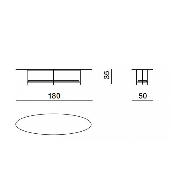 Panna Cotta Oval Coffee Table Molteni&C