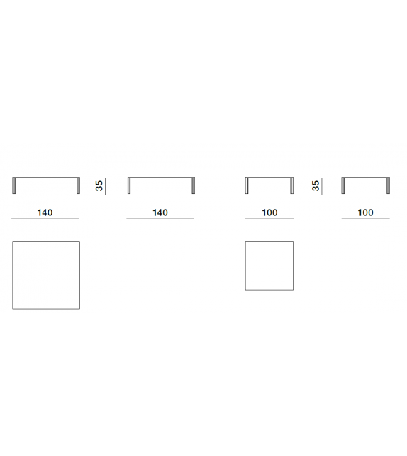 LessLess Square Coffee Table Molteni&C