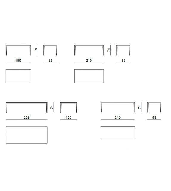 Filigree Table Rectangulair Molteni&C