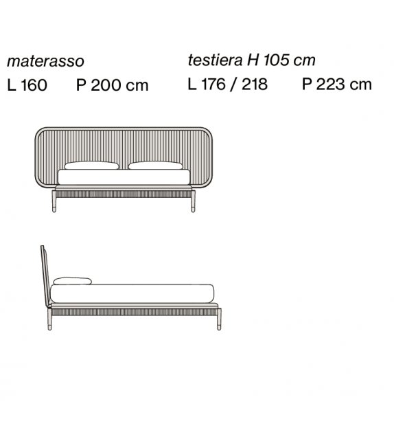 Ready for shipping - Amante Plissé Pianca Bed