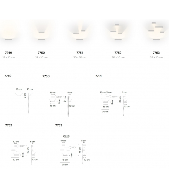 Set Vibia Lampada da Parete