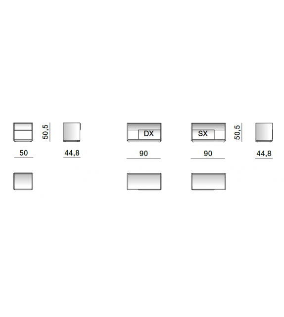 5050 Molteni & C Bedside Cabinet