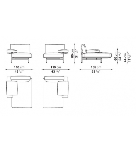 B&B Italia Chaise Longue Diesis