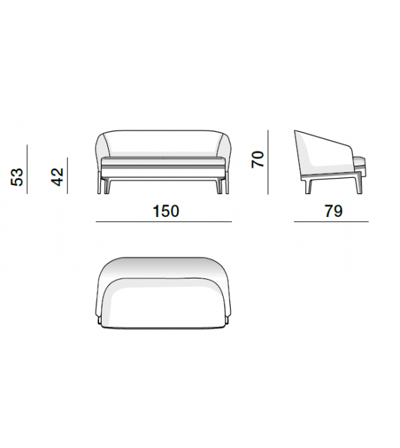 Chelsea Molteni & C Kleiner Sofa
