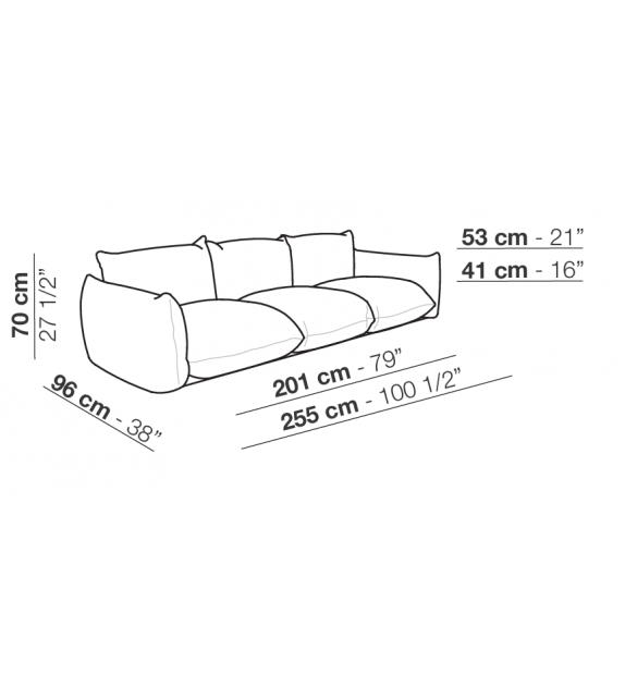 Versandfertig - Arflex Marenco Sofa