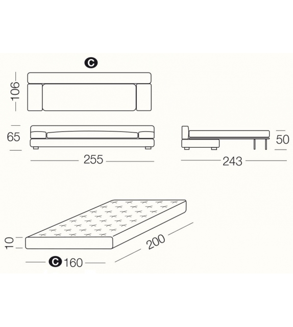 Rufus Milano Bedding Sofà-Cama