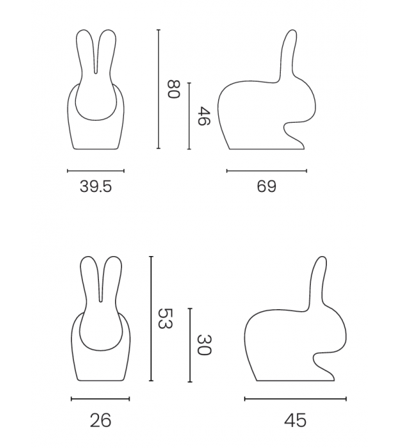 Rabbit Qeeboo Sedia Outdoor