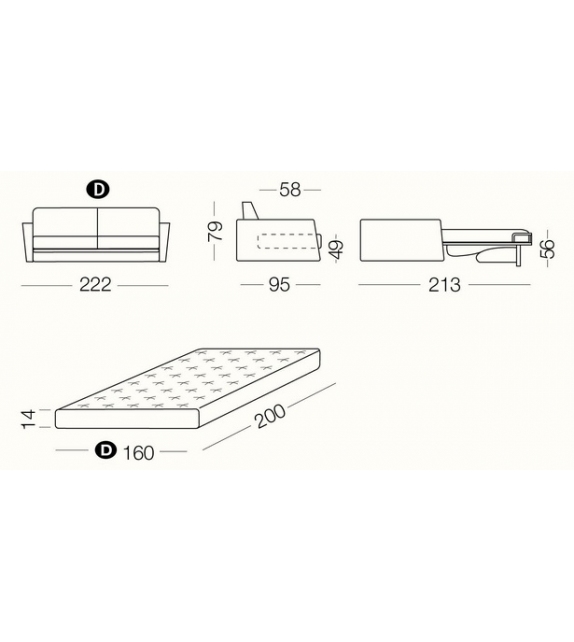 Shorter Milano Bedding Divano Letto