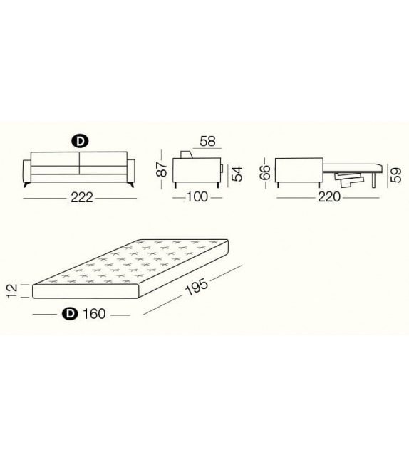 Mingus Milano Bedding Sofà-Cama