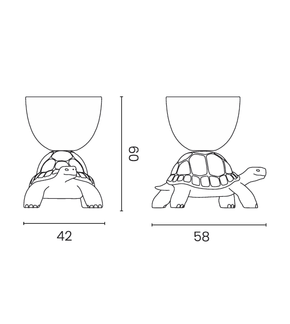 Vase Turtle Carry Qeeboo